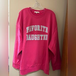 Favorite Daughter Vibrant Pink Crewneck